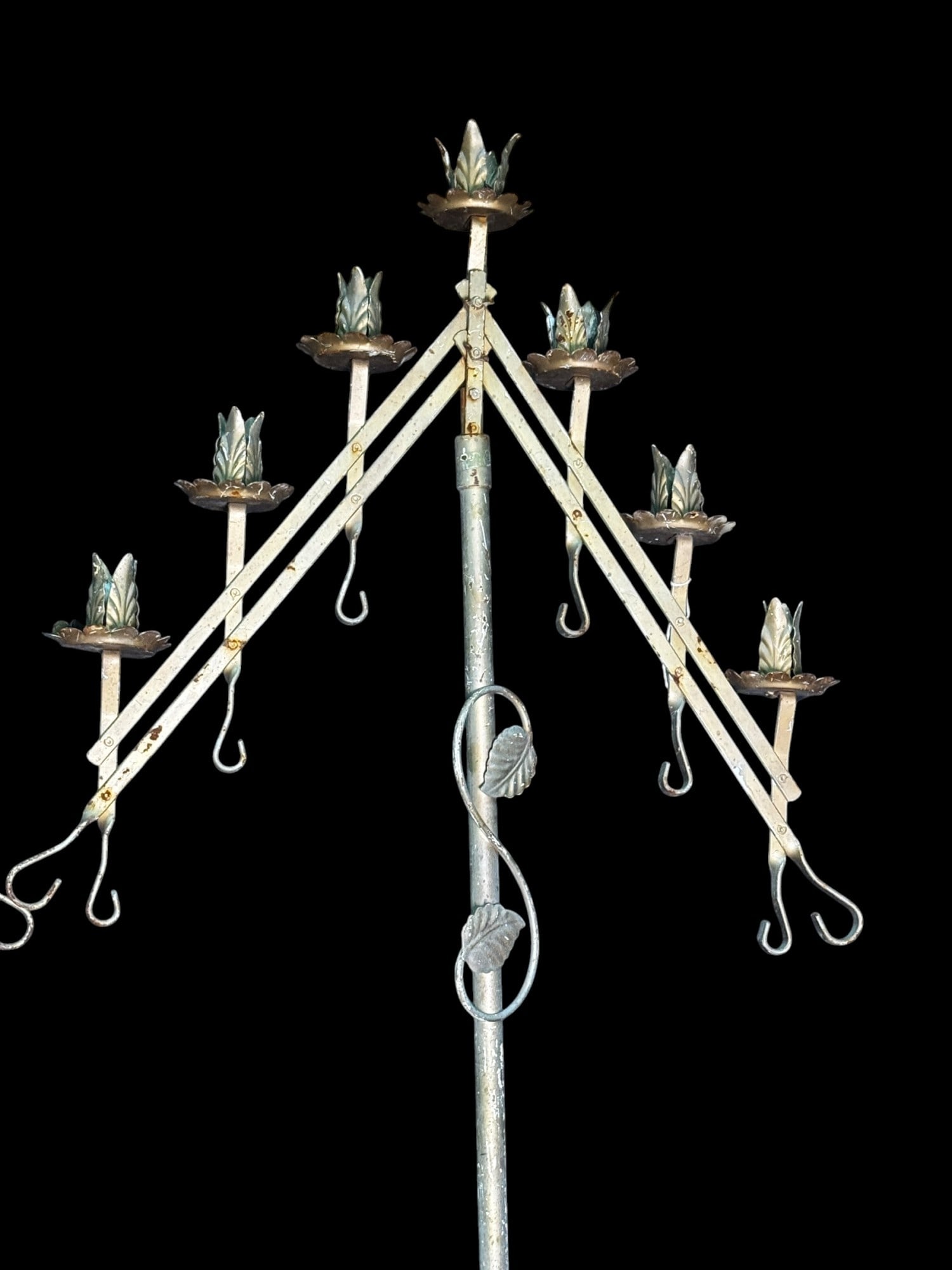PAIR OF 19TH C ECCLESSIASTICAL CANDLESTICKS - 3