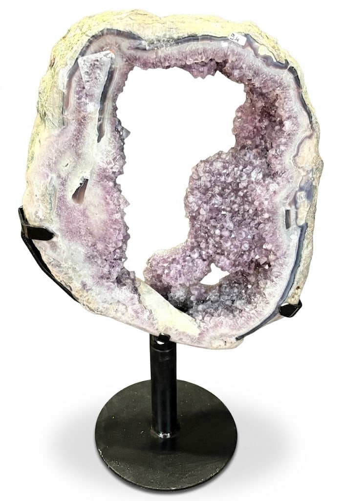 AMETHYST WINDOW ON IRON STAND (1 of 5)