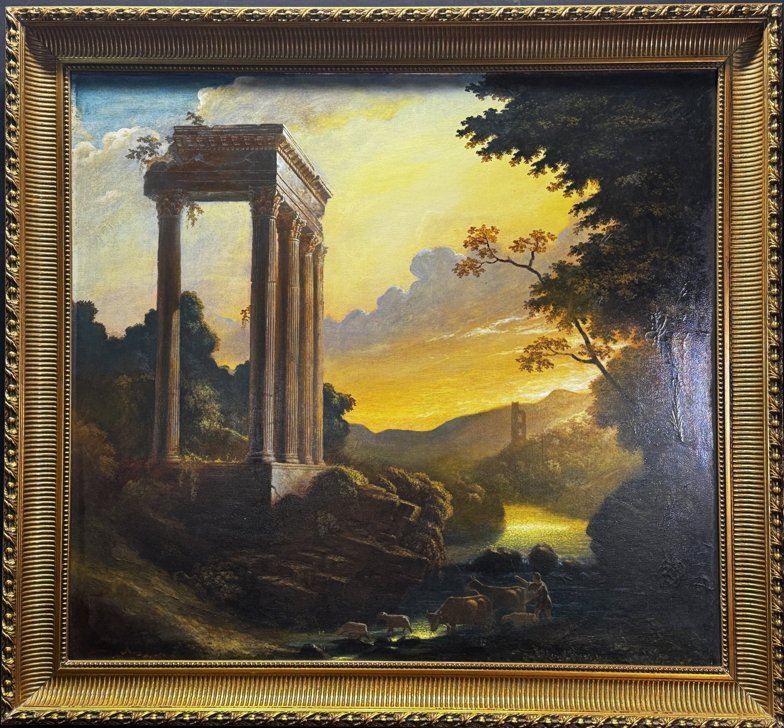 LARGE ITALIAN LANDSCAPE OIL ON CANVAS (1 of 5)