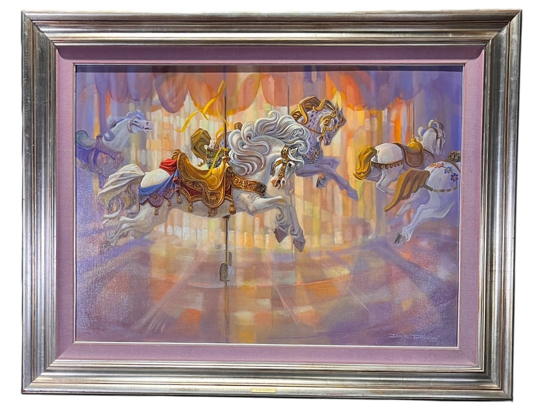 CAROUSEL PAINTING BY DICK TURNER 1980 (1 of 3)