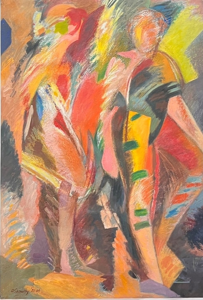 MULTI-COLOR ABSTRACT SIGNED BY SASAWSKY - 2