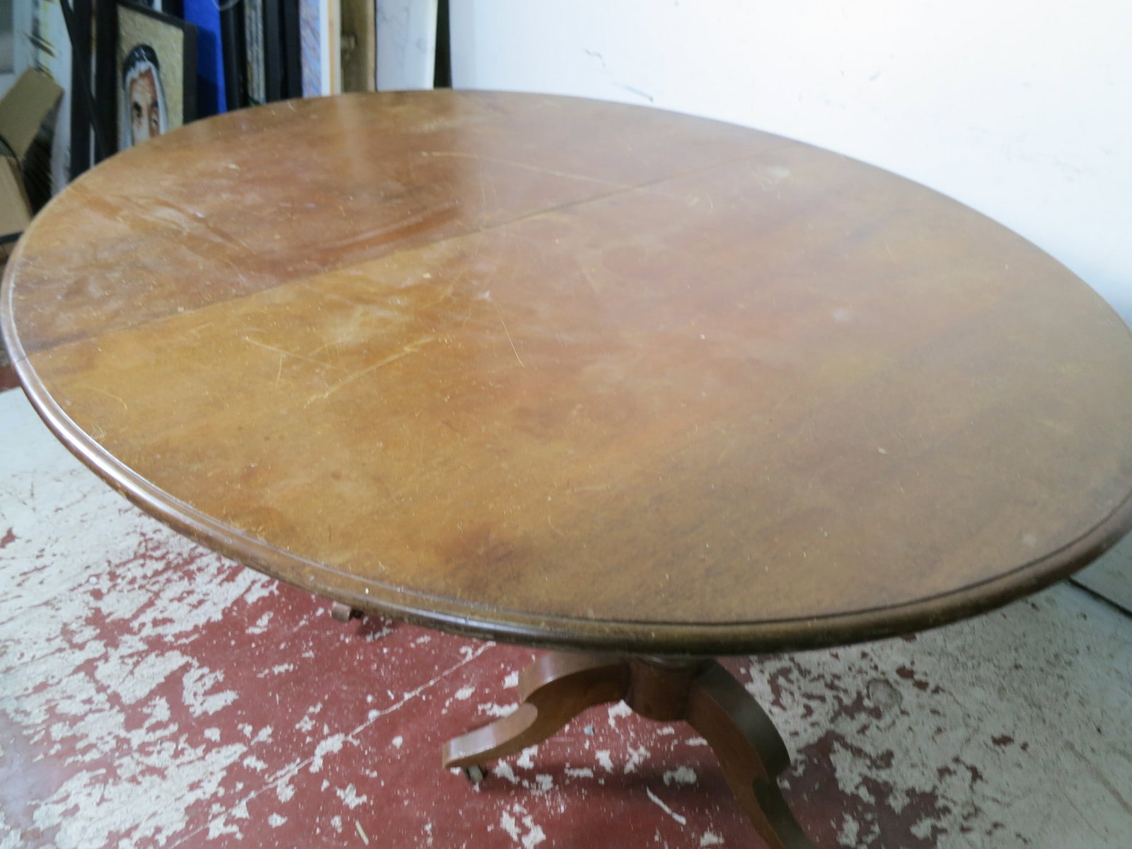 OVAL WOODEN DINING TABLE - 4