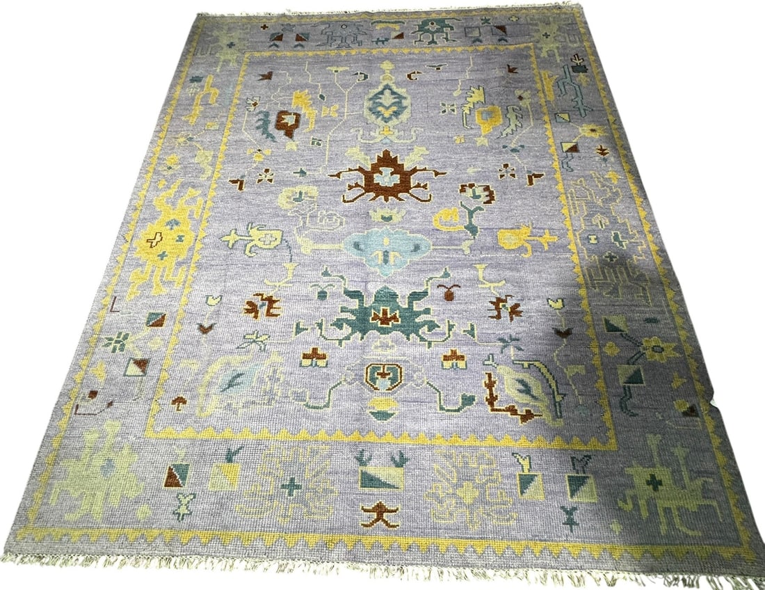 HAND KNOTTED OUSHAK: HAND KNOTTED OUSHAK 8.4 X 10