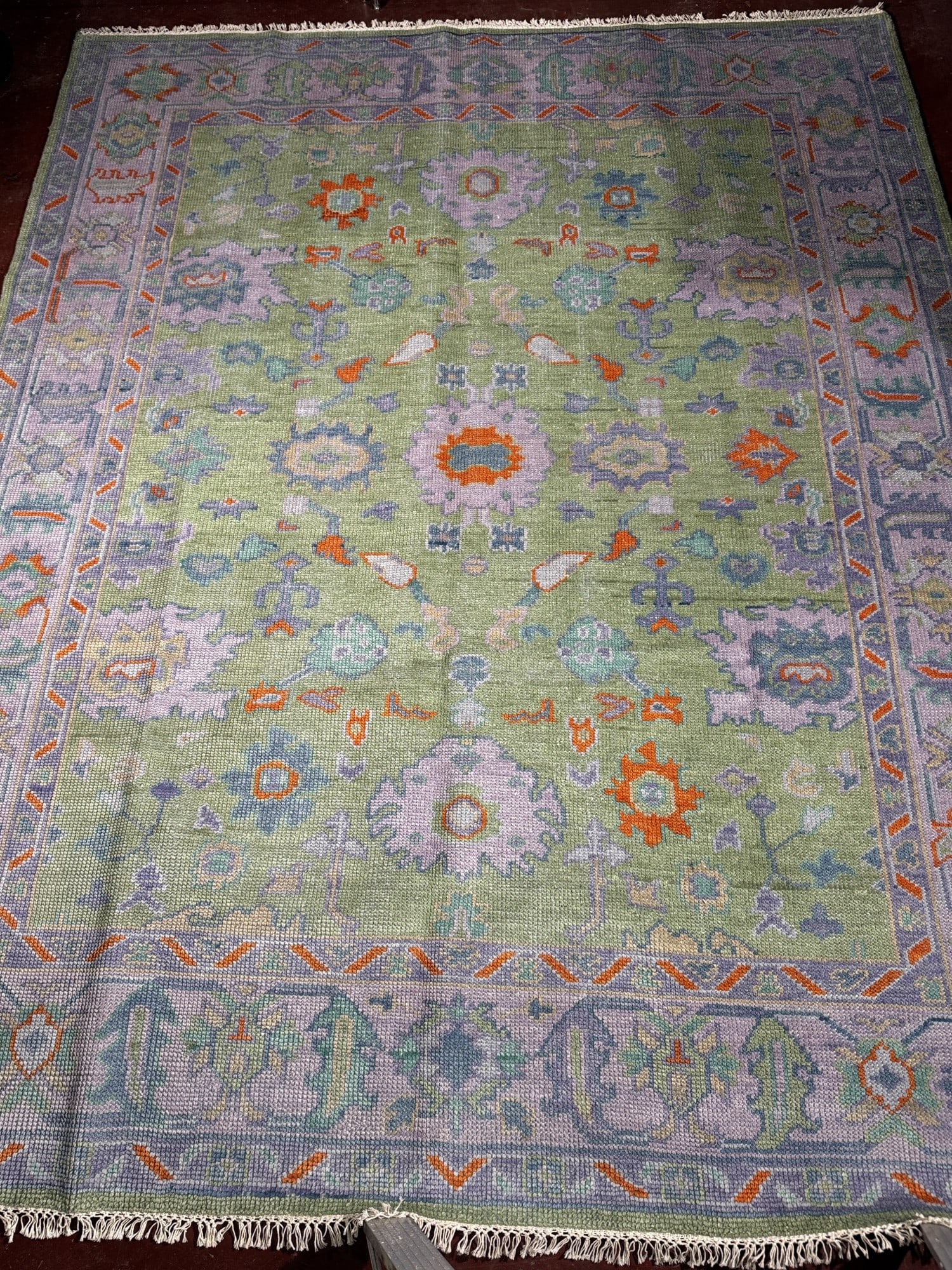 HAND KNOTTED OUSHAK: HAND KNOTTED OUSHAK 8.1 X 10,2