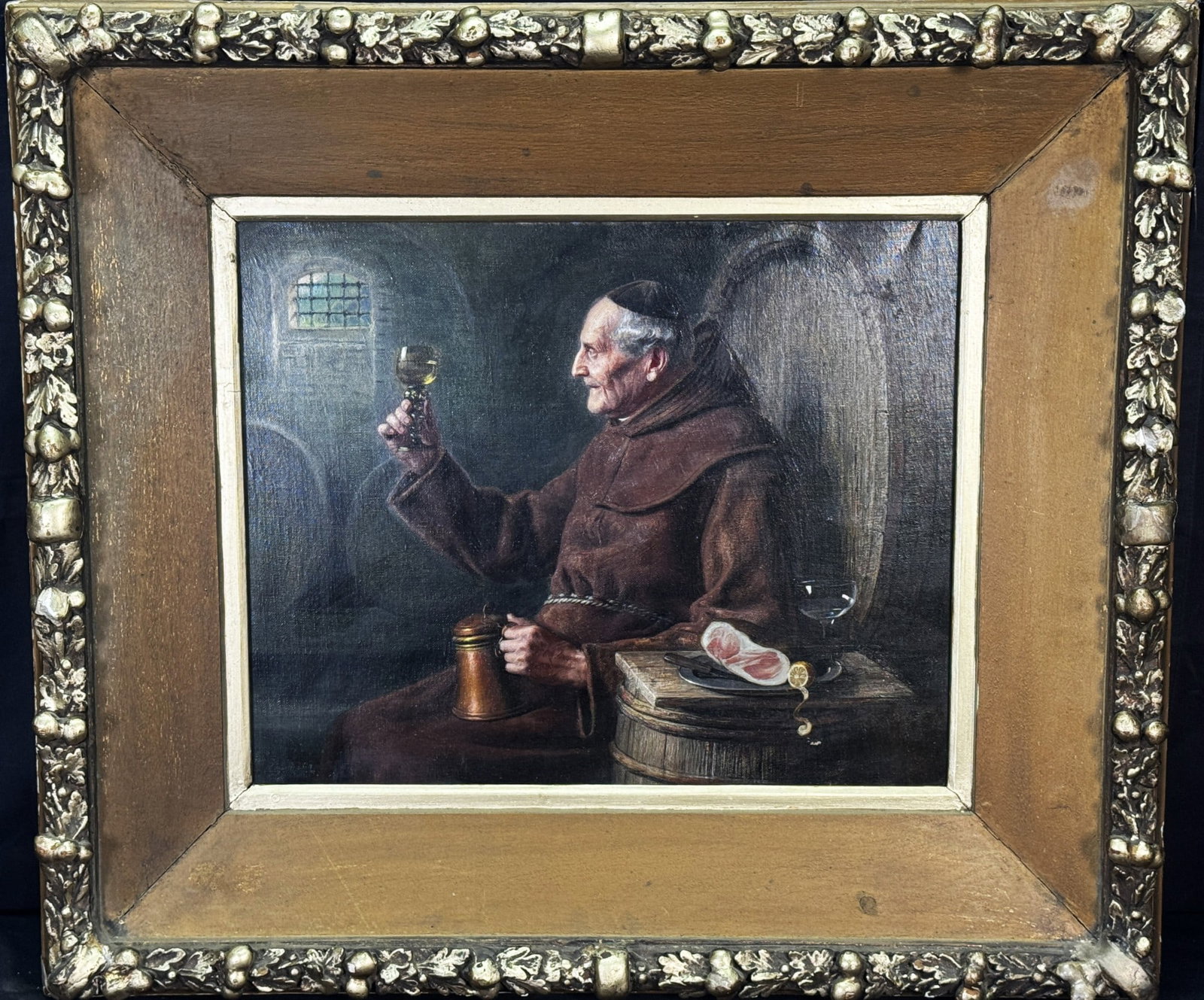 19th CENTURY EDWARD VON GRUTZNER OIL ON CANVAS (1 of 5)