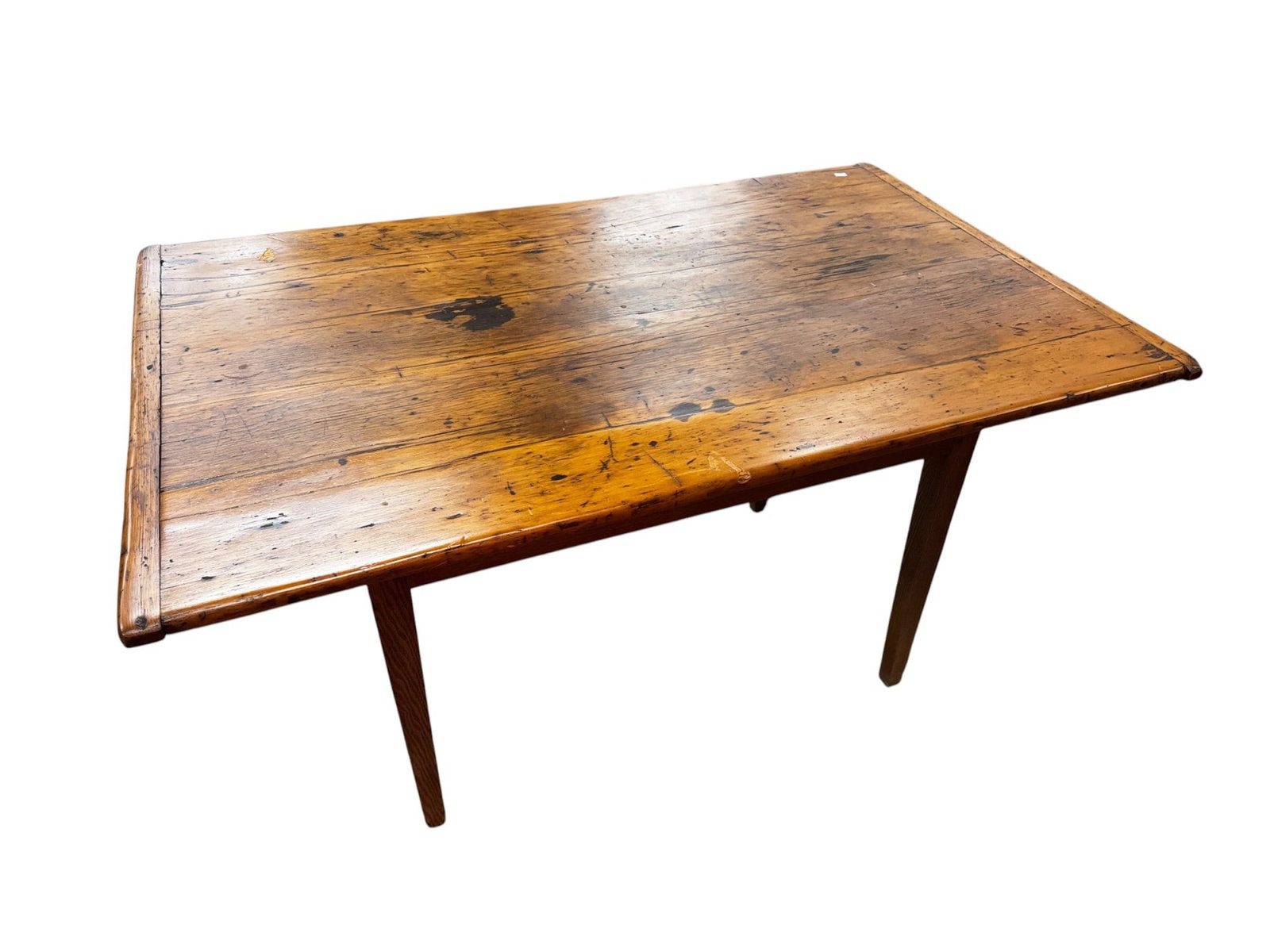 Antique American tavern table with breadboard ends: Antique American tavern table with breadboard ends