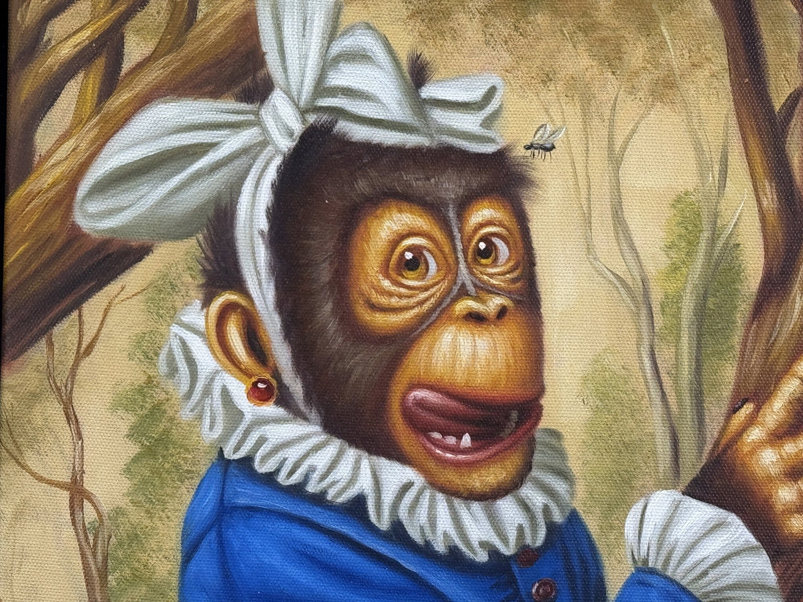 HAND PAINTED MONKEY AFTER DONAL ROLLER WILSON - 3