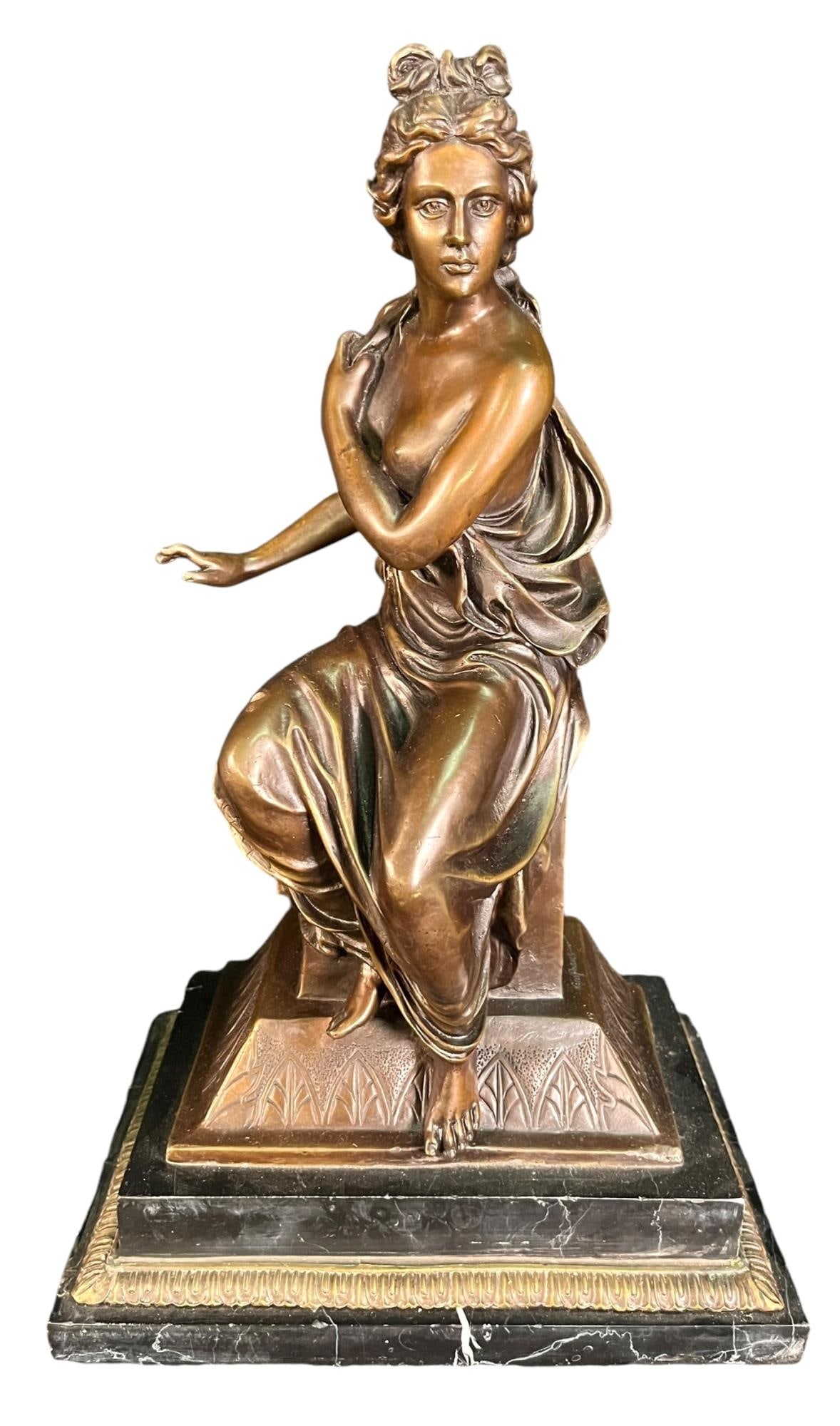 TOPERKIN CLASSICAL LADY BRONZE STATUE (1 of 5)