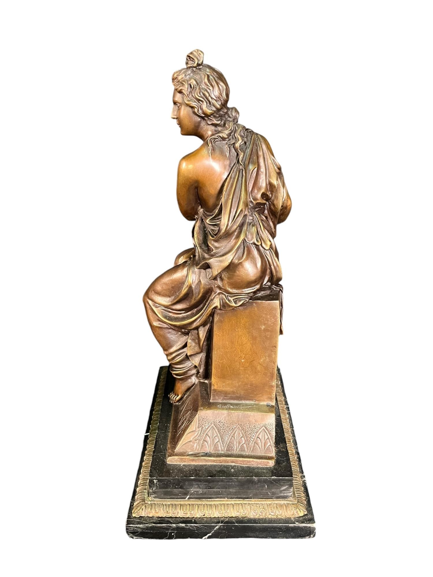 TOPERKIN CLASSICAL LADY BRONZE STATUE - 4
