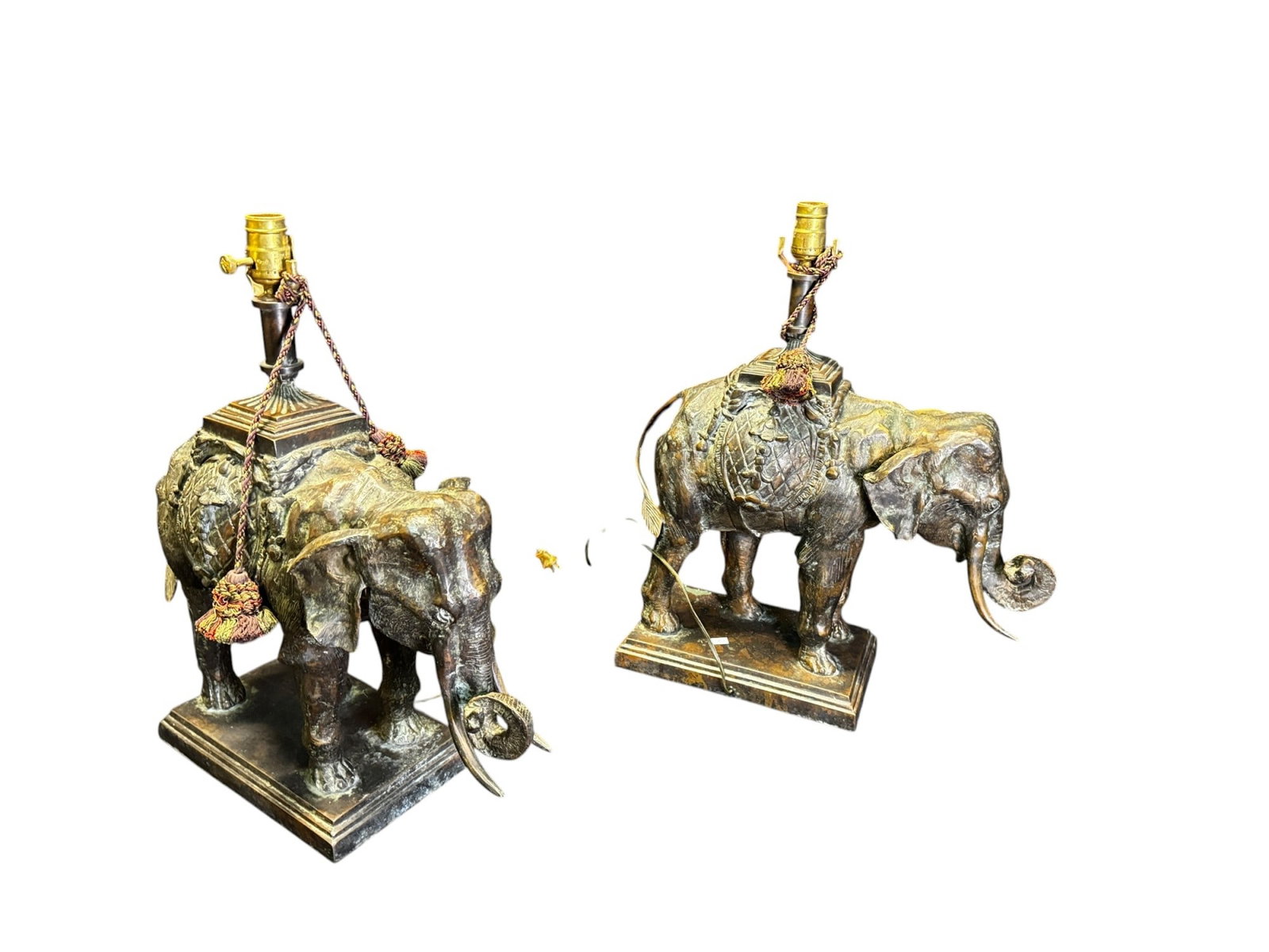 BRONZE ELEPHANT LAMPS BT MAITLAND SMITH (1 of 5)