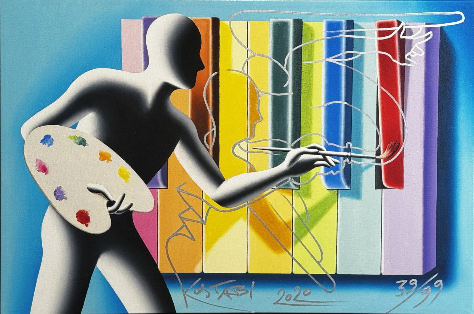 MARK KOSTABI "SCARLET A SHARP" - 3