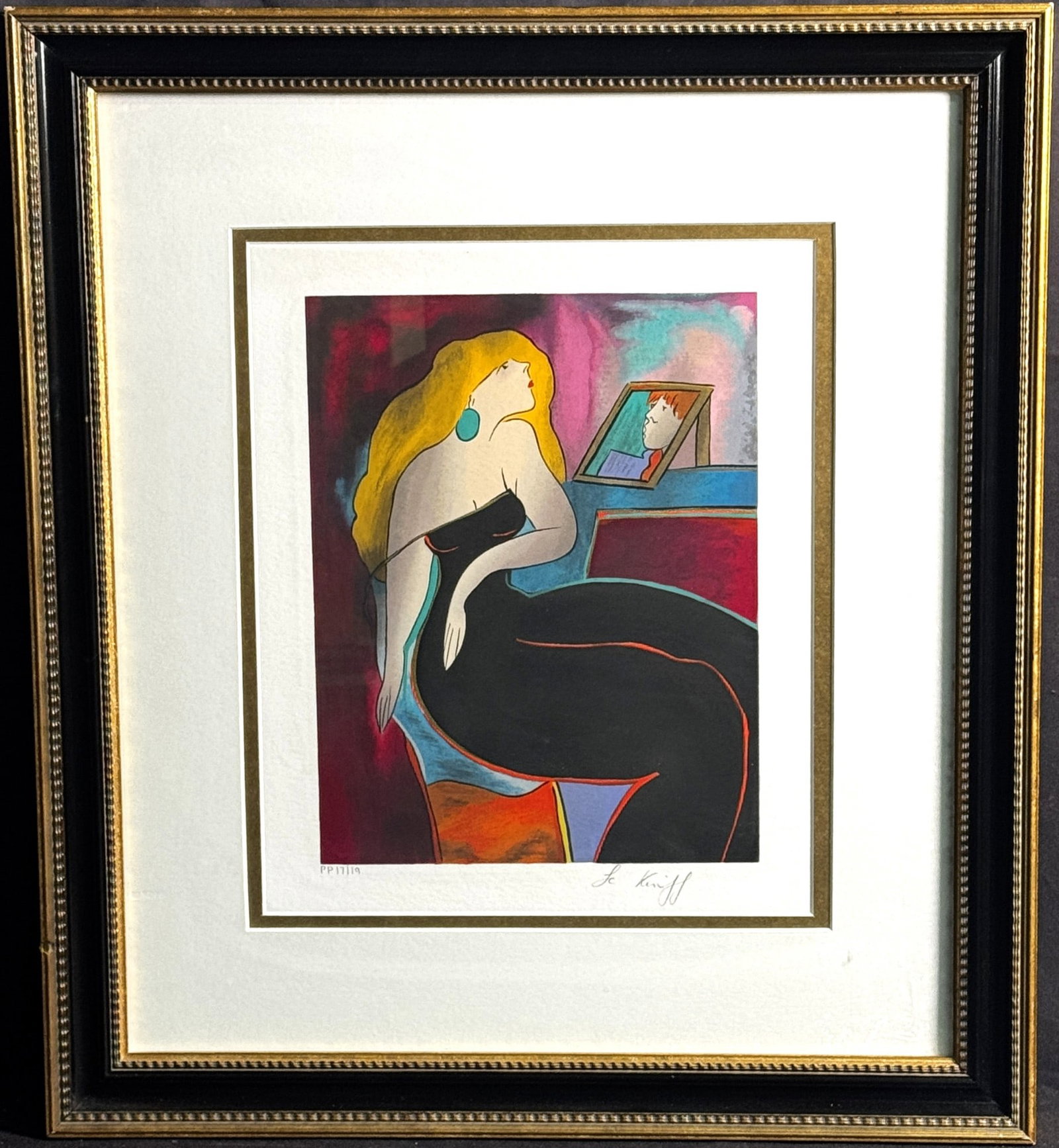 LINDA LE KINFF LITHOGRAPH: LINDA LE KINFF LITHOGRAPH Height: 21 in. by Width: 19