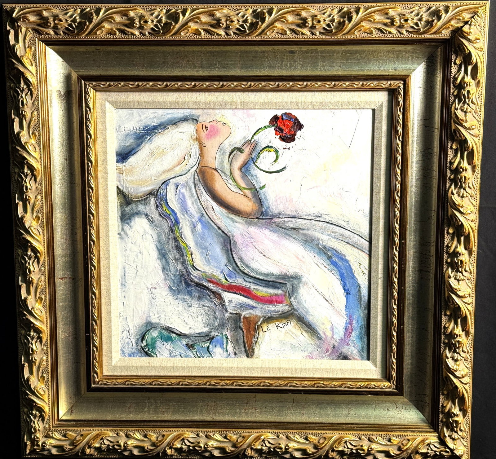 LINDA LE KINFF "AV SOLEIL" ORIGINAL 2006: LINDA LE KINFF "AV SOLEIL" ORIGINAL 2006 ACRYLIC ON CANVAS Height: 27 in. by Width: 27