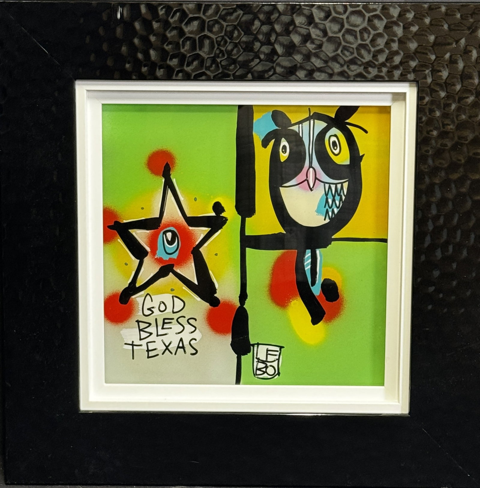 LEBO "THROUGH THE LOOKING GLASS" PAINTNING": LEBO "THROUGH THE LOOKING GLASS" PAINTNING" DAVID LE BATARD Height: 19.75 in. by Width: 19.75