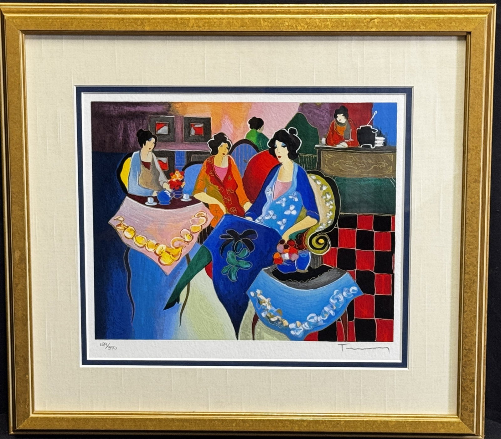 TARKAY "LUNCHING " SIGNED LOWER RIGHT