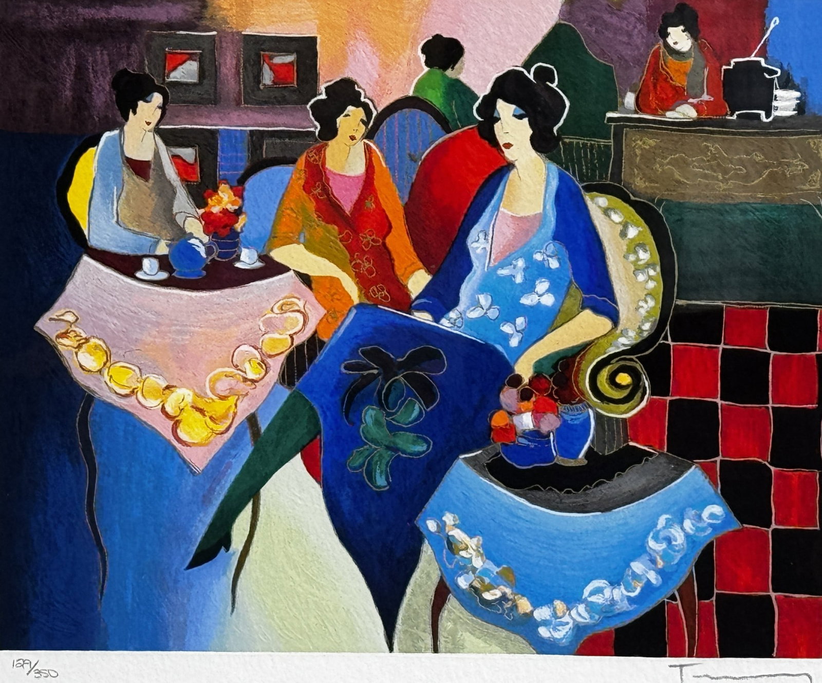 TARKAY "LUNCHING " SIGNED LOWER RIGHT - 2