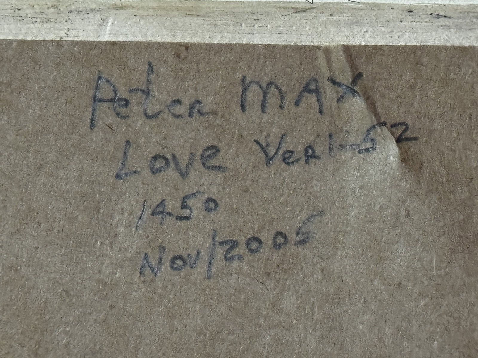 PETER MAX "LOVE" ORIGINAL ACRYLIC - 2