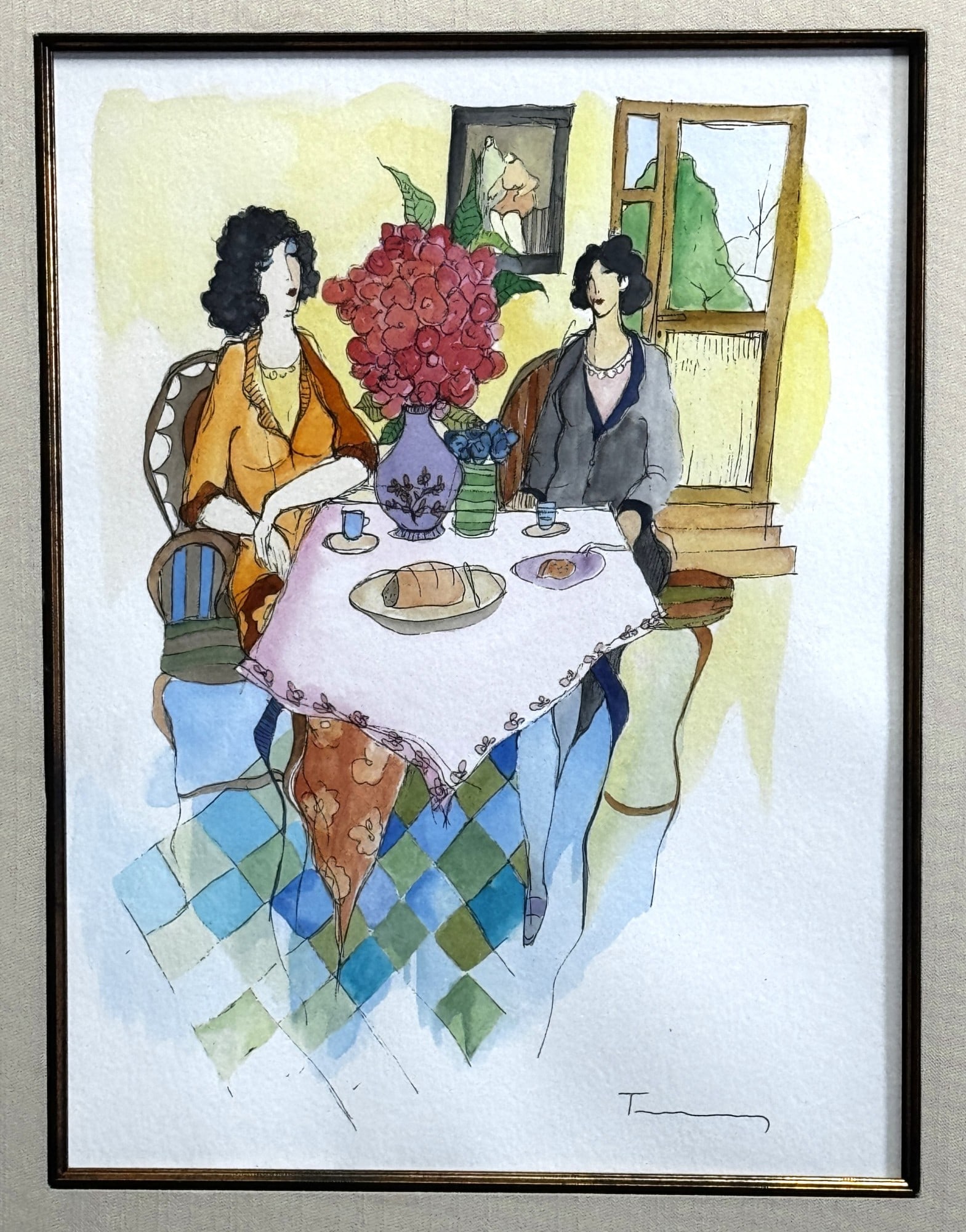 TARKAY " LUNCH BREAK" SIGNED LOWER RIGHT - 2
