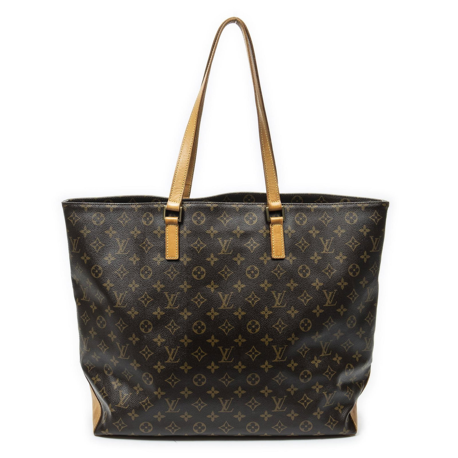 Louis Vuitton Cabas Alto Shoulder Bag: Louis Vuitton Cabas Alto Shoulder Bag. Made from Monogram Canvas with Vachetta straps/handles and Golden Brass hardware. Dimensions: 40*36*15cm. Accessories include: None. Condition Rating = AB.