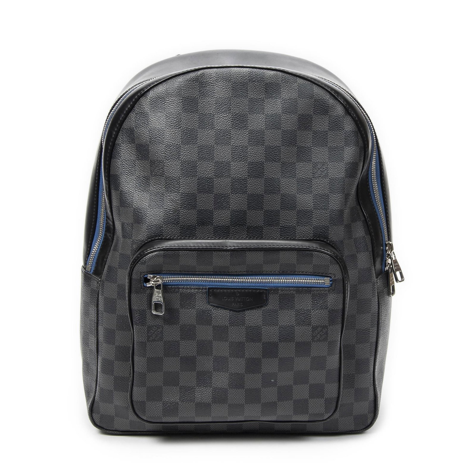 Louis Vuitton Josh Backpack Backpack: Louis Vuitton Josh Backpack Backpack. Made from Damier Graphite with Black Canvas straps/handles and Silver Brass hardware. Dimensions: 31*40*40cm. Accessories include: None. Condition Rating = AA. Co