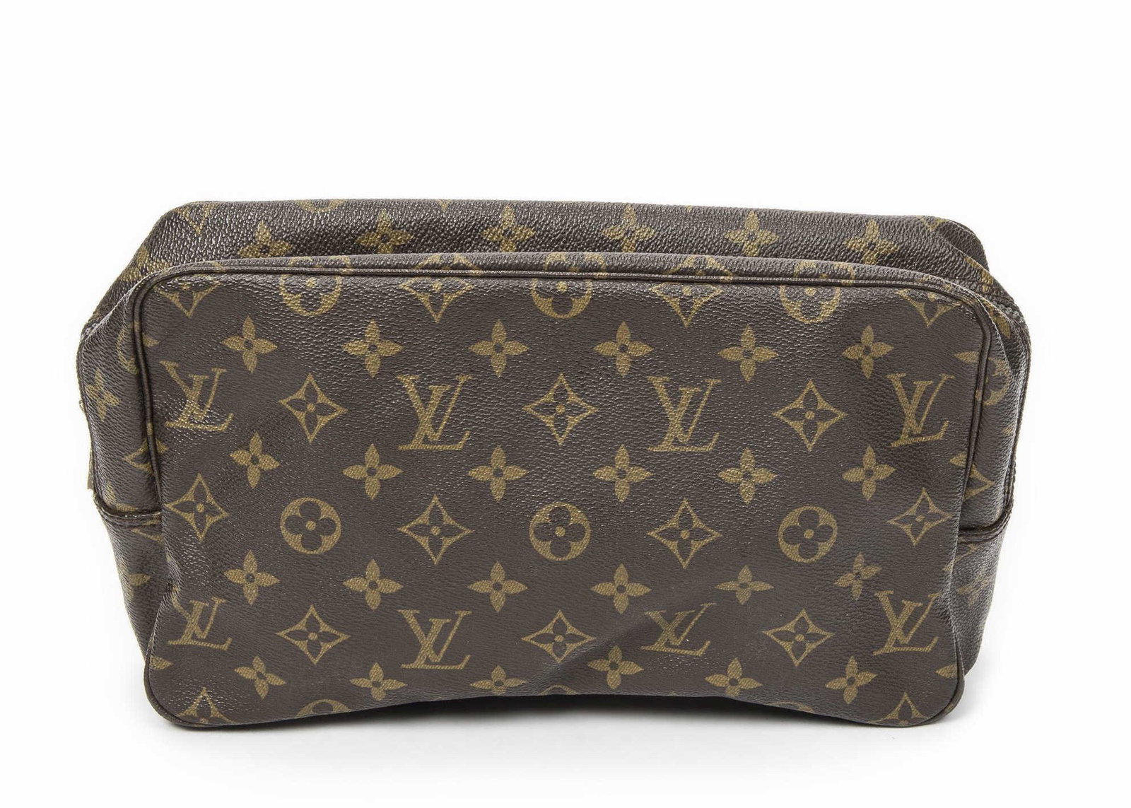 Louis Vuitton Toiletry Pouch Pouch: Louis Vuitton Toiletry Pouch Pouch. Made from Monogram Canvas with straps/handles and Golden Brass hardware. Dimensions: 27*16*7cm. Accessories include: None. Condition Rating = AB. Country of