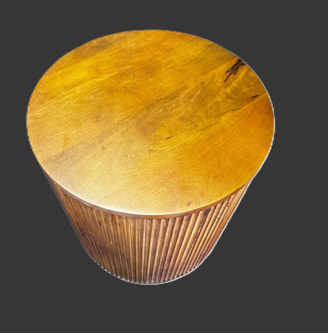 MID CENTURY ROUND SIDE TABLE - 4