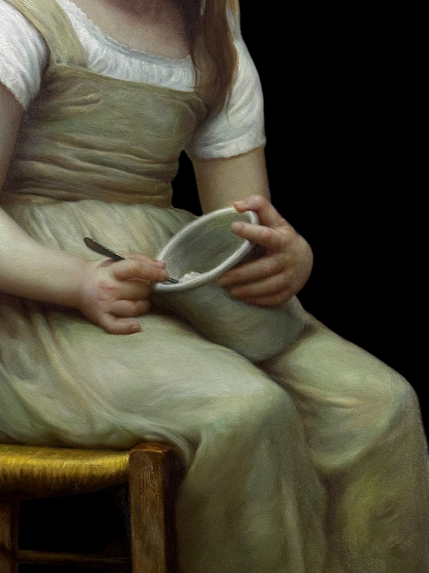 PAINTING OF A YOUNG GIRL, OIL ON CANVAS, SIGNED: PAINTING OF A YOUNG GIRL, OIL ON CANVAS, SIGNED LOWER LEFT Height: 43 in. by Width: 30