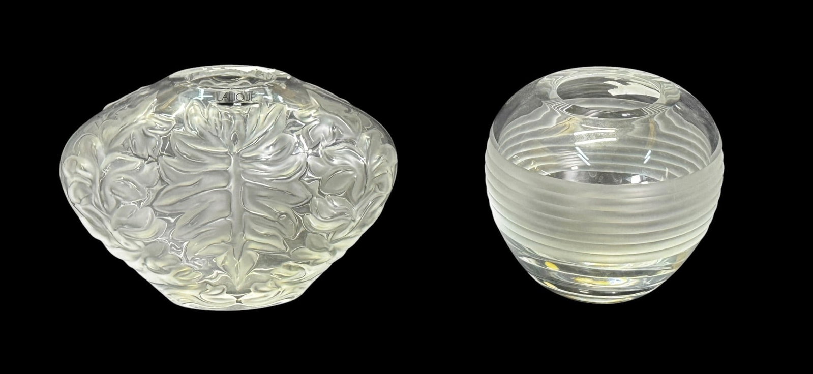 LALIQUE VASE AND BACCARAT BOWL (1 of 5)