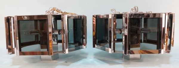 PAIR OF MID-CENTURY MODERN CHANDELIERS - 2