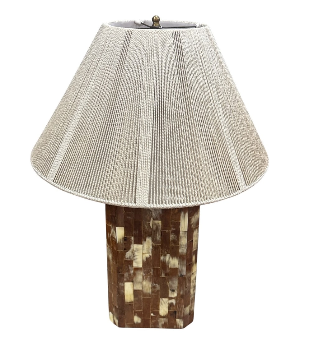 KARL SPRINGER STYLE HORN INLAID LAMP (1 of 3)