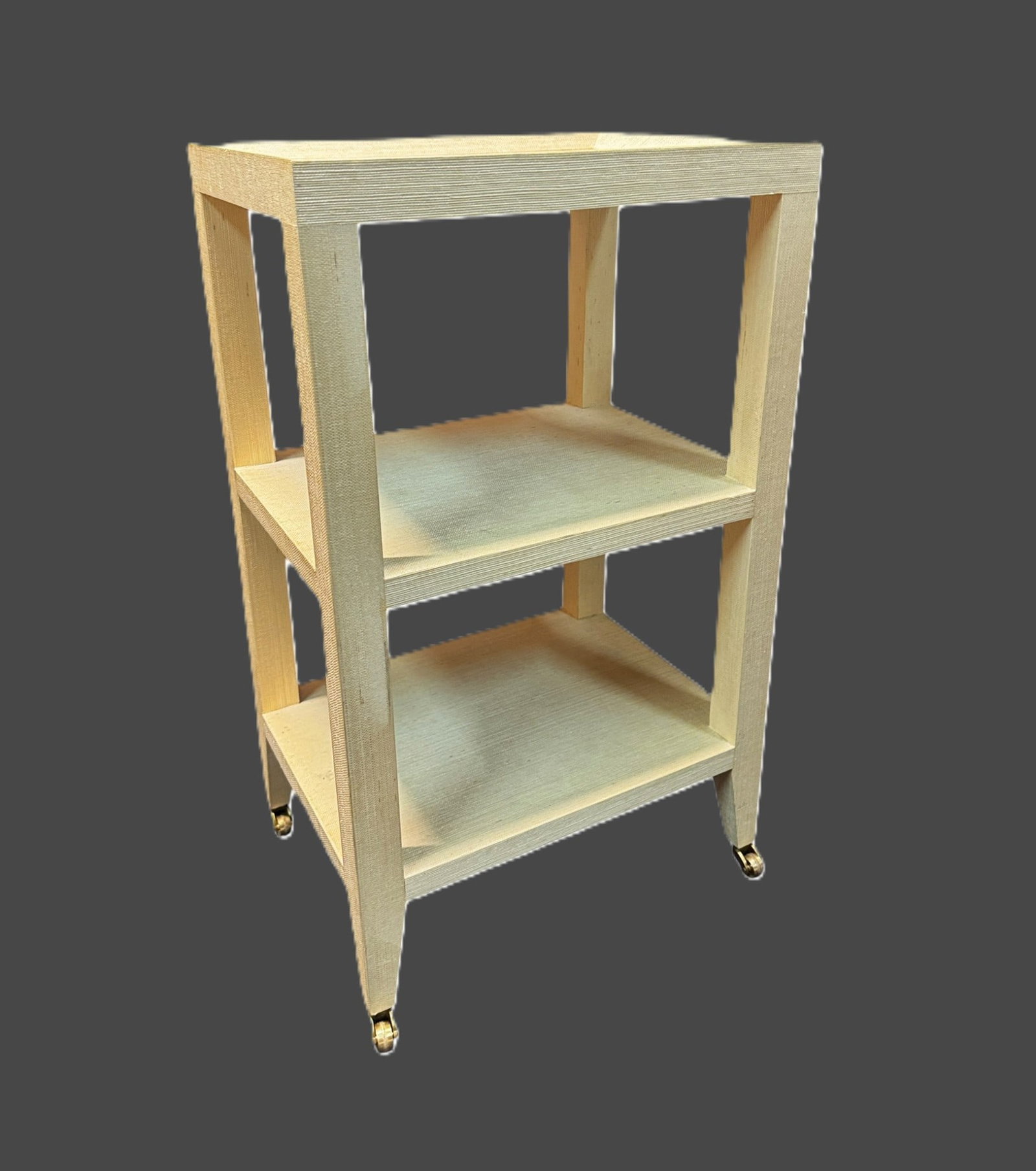 WHITE-WASHED THREE TIER TABLE (1 of 3)