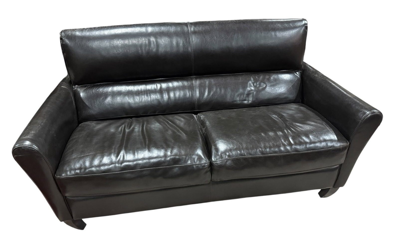 LEATHER LOVE SEAT: LEATHER LOVE SEAT.