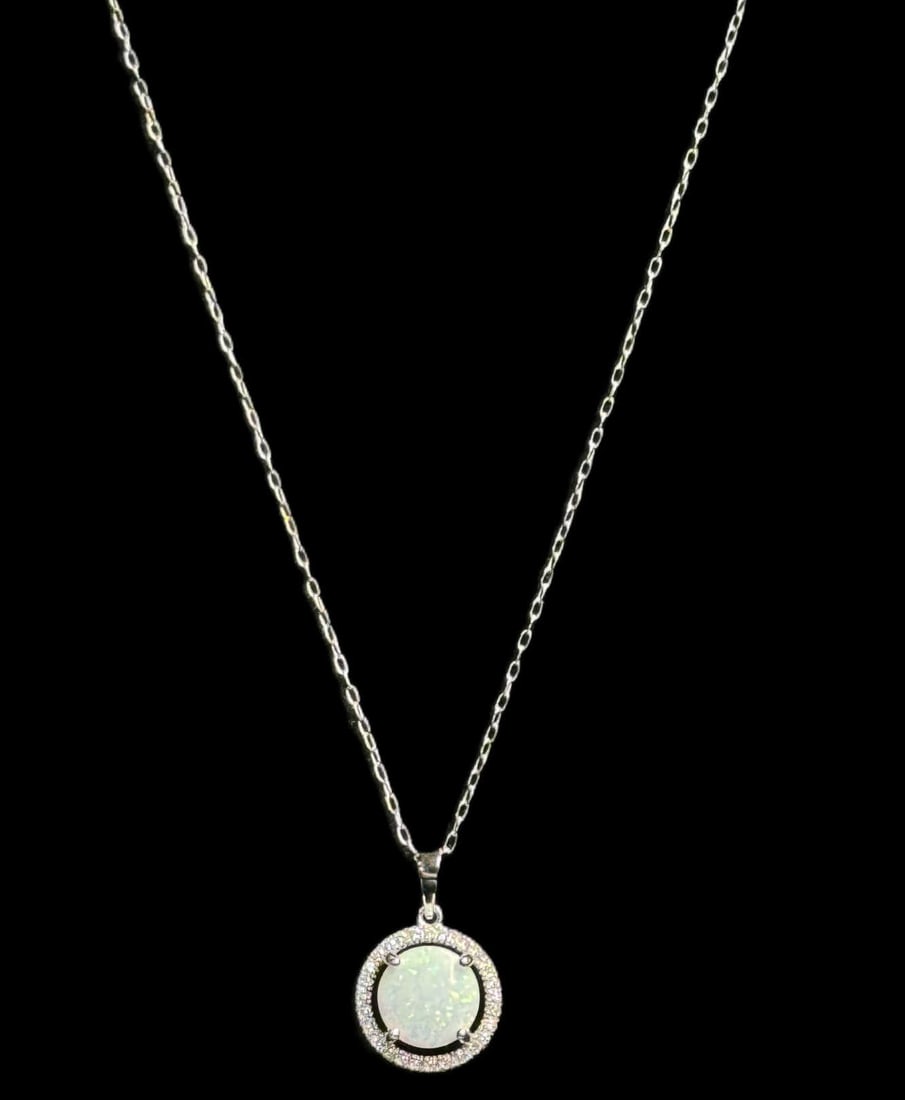 OPALITE AND SAPPHIRE S.S. NECKLACE (1 of 2)