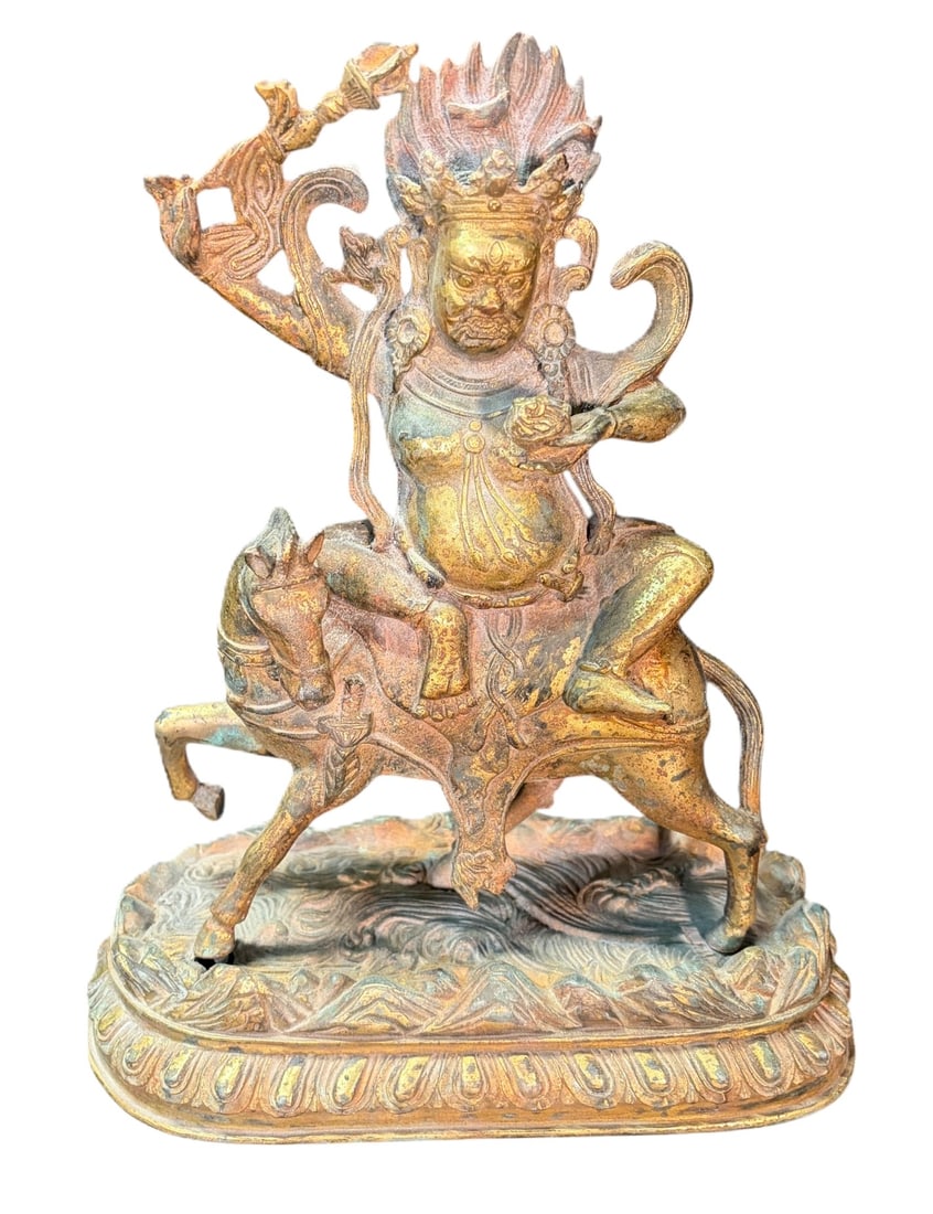 OLD TIBET COPPER GOLD BUDDIST LHAMO DIETY (1 of 4)