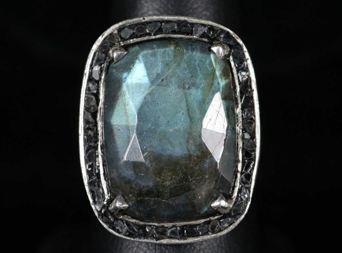 LABRADORITE STERLING SILVER SIZE 8.5 RING (1 of 3)