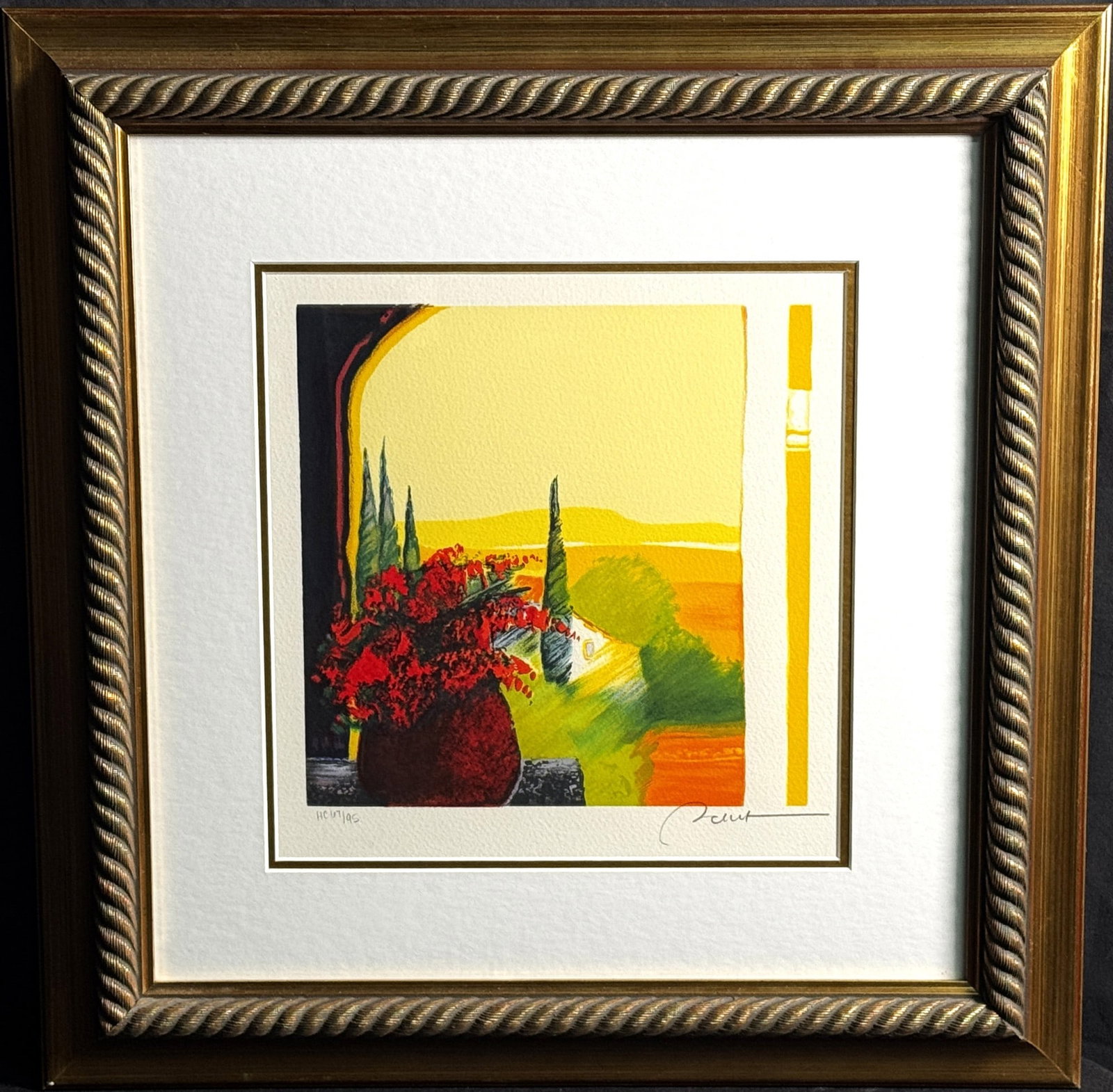 EMILE BELLET " QUIET PROVENCALE" LITHOGRAPH 2008: EMILE BELLET " QUIET PROVENCALE" LITHOGRAPH, EDITION # 67/95, 2008. Height: 21 in. by Width: 21 in.