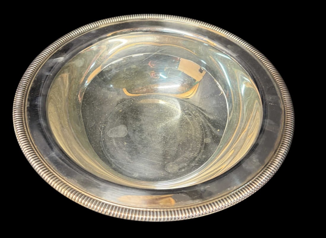 THREE SILVER PLATE SERVING PIECES - 4