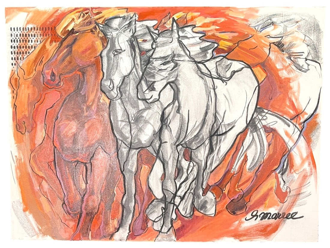 ANNE MARREC "EL MACHO" MIXED MEDIA ON CANVAS, 2007 (1 of 4)