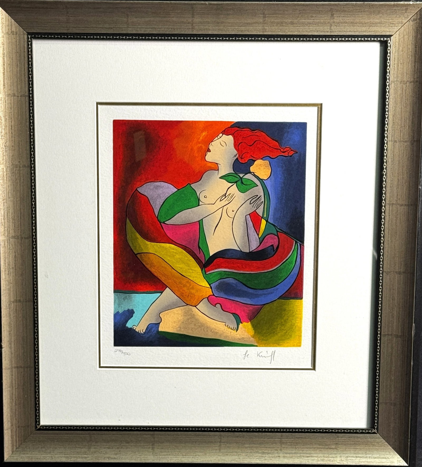 LINDA LE KINFF "CONSTELLATION" SERIGRAPH #50/350: LINDA LE KINFF "CONSTELLATION" SERIGRAPH IN COLOR ON WOVE PAPER, EDITION #50/350, 2002. Height: 21 & 10 in. by Width: 19 & 8 3/4 in.
