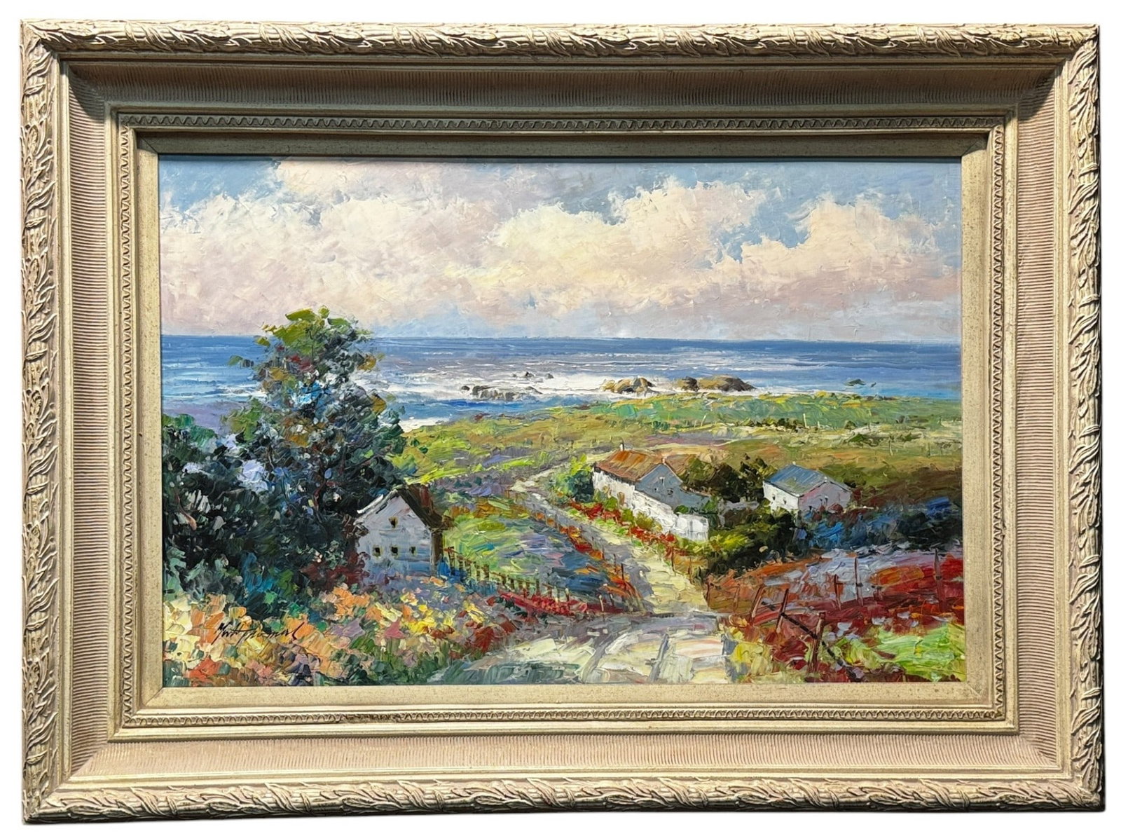 OIL ON CANVAS SEASCAPE COASTLINE (1 of 4)