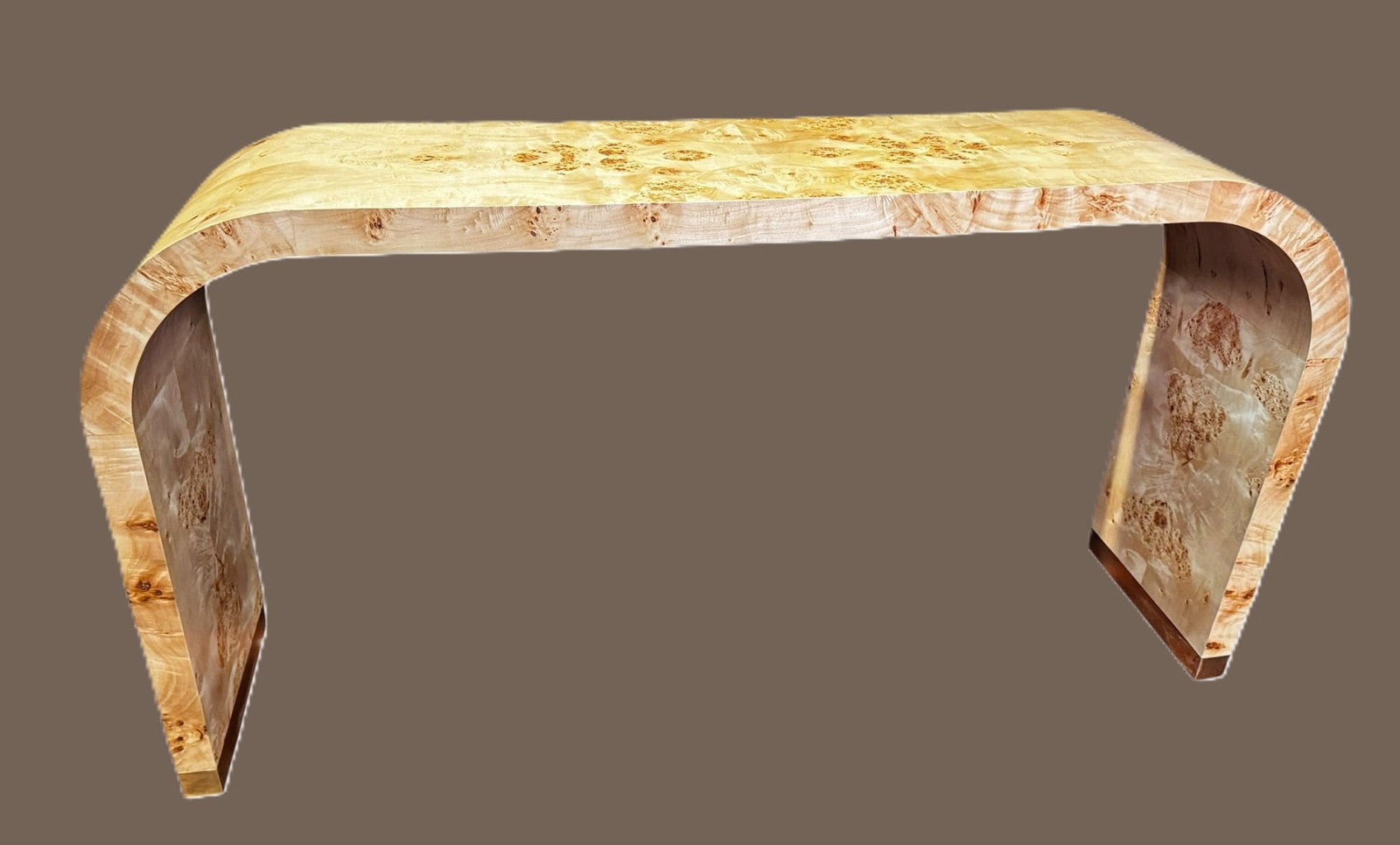 WATERFALL BIRDSEYE MAPLE CONSOLE TABLE (1 of 4)