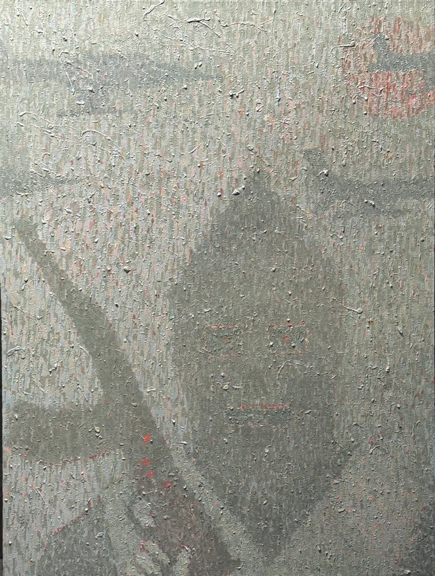 RON HOOVER OIL ON CANVAS, 1999: RON HOOVER "YOU MUST BELIEVE ME, I AM HERE TO HELP, YEAH RIGHT! OIL ON CANVAS, 1999. Height: 40 in. by Width: 30 in.