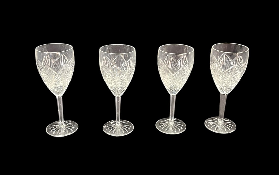 4 WATERFORD CRYSTAL CUT SHEILA WINE GLASSES (1 of 3)