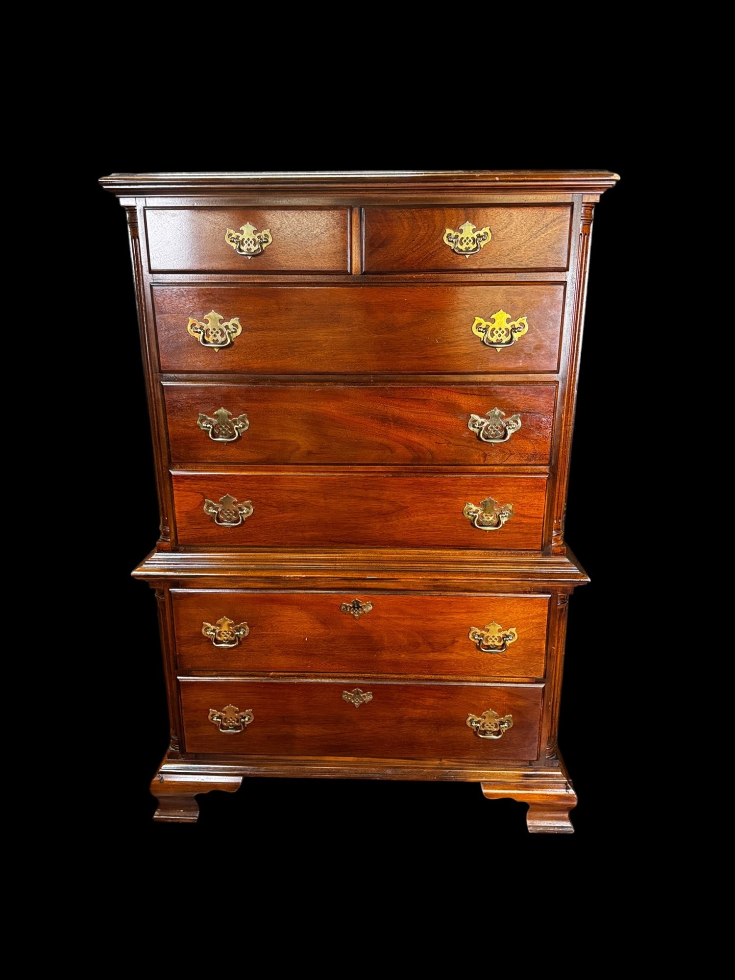 MAHOGANY CHEST ON CHEST (1 of 2)