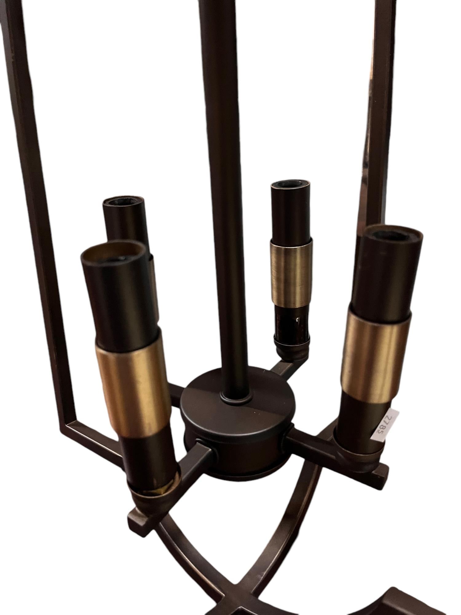 CONTEMPORY BRONZE LANTERN FIXTURE - 4