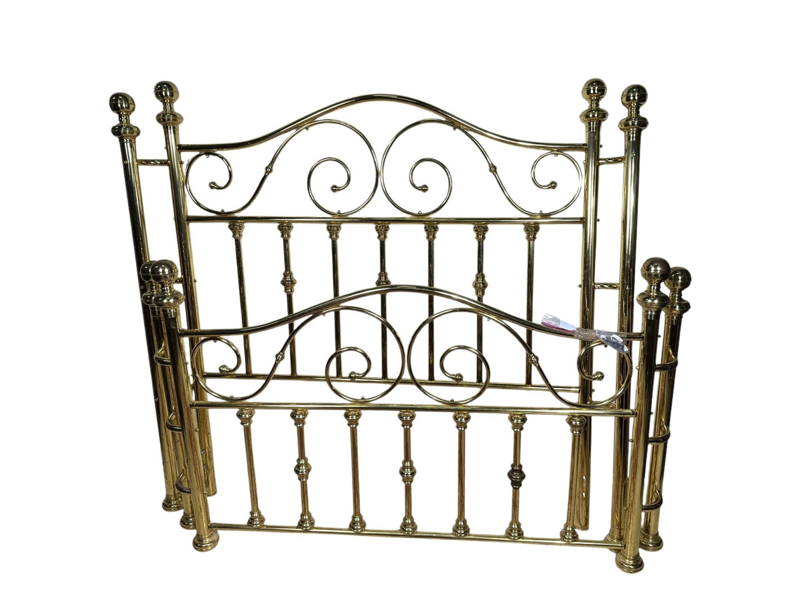 VINTAGE BRASS BED: VINTAGE BRASS BED in. by Width: 71 in.