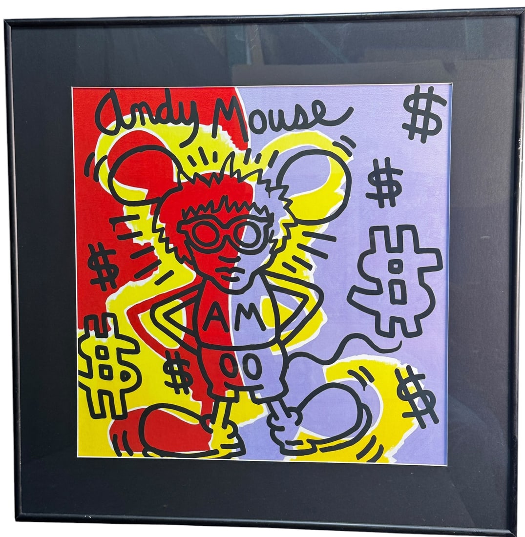 KEITH HARING SCREENPRINT "ANDY MOUSE" (1 of 2)