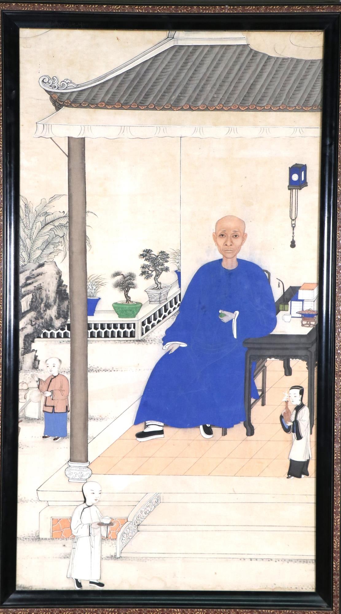 QING DYNASTY CHINESE ANCESTOR PORTRAIT: QING DYNASTY CHINESE ANCESTOR PORTRAIT. Height: 52 in. by Width: 30 in.