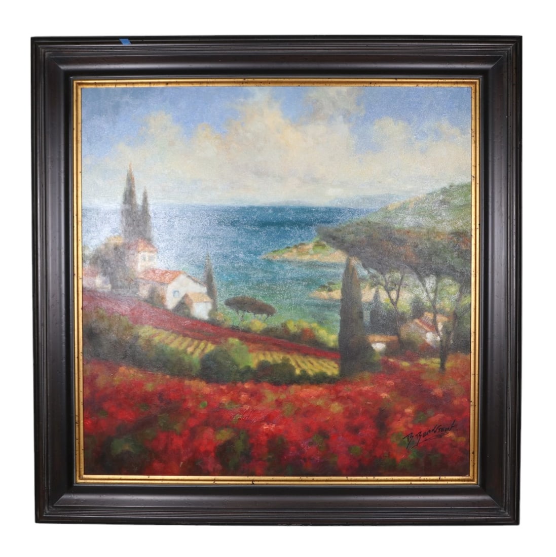 MEDITERRANEAN SEASCAPE OIL ON CANVAS BY BERNSTEIN (1 of 4)