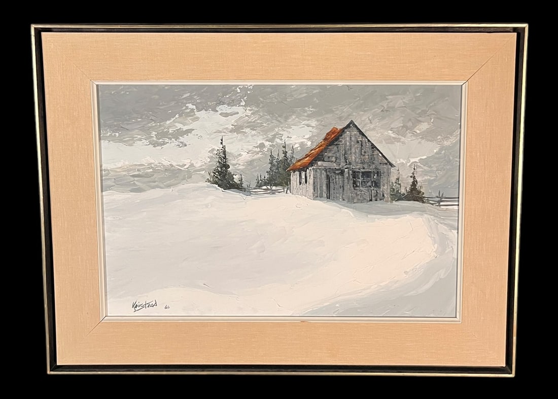 "CEDAR OF DRIFTS" PAINTING BY KEIRSTEAD: "CEDAR OF DRIFTS" PAINTING BY KEIRSTEAD, Height: 21 in. by Width: 27 in.